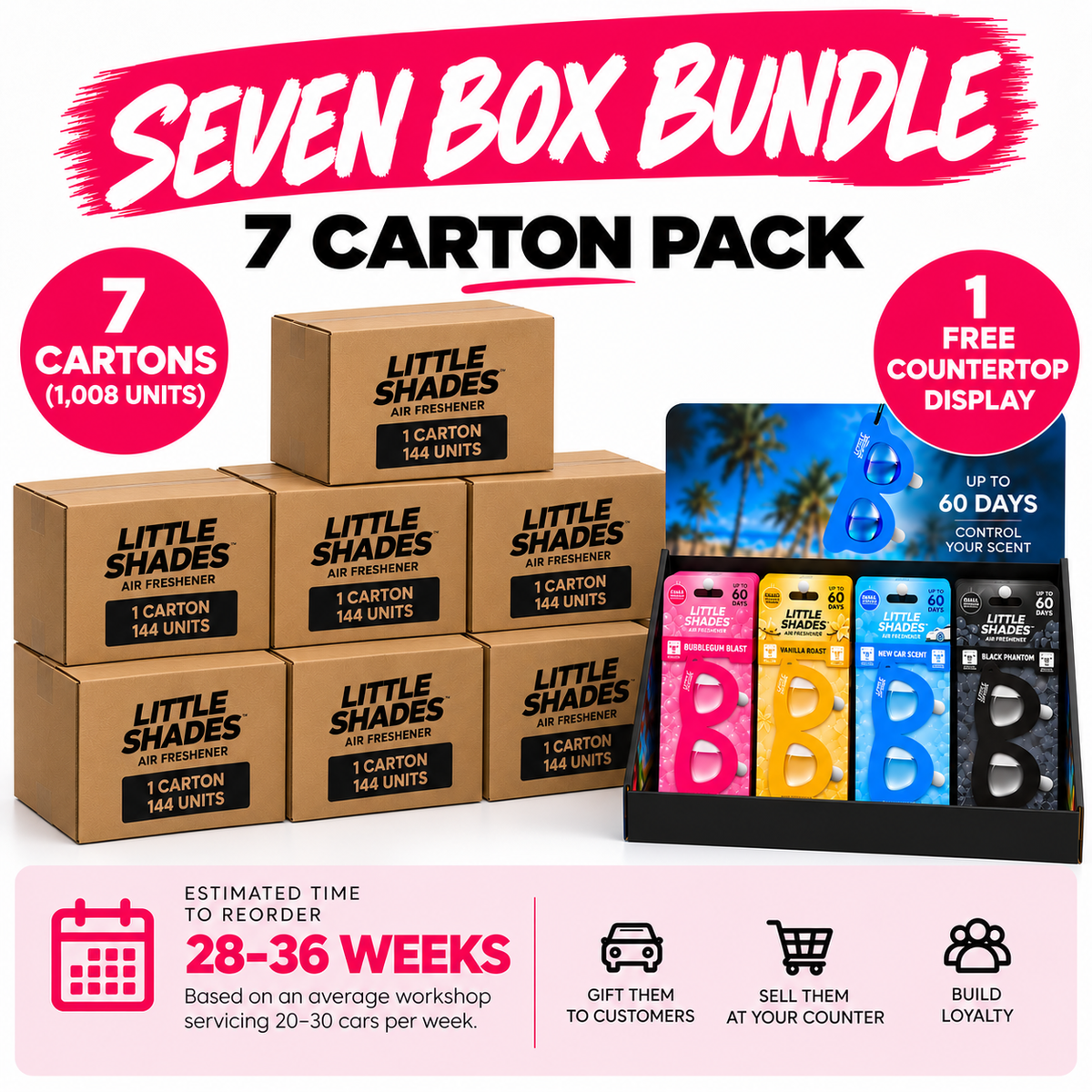 SEVEN BOX BUNDLE. $3.21 / each + gst